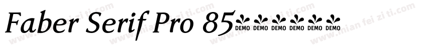 Faber Serif Pro 85字体转换
